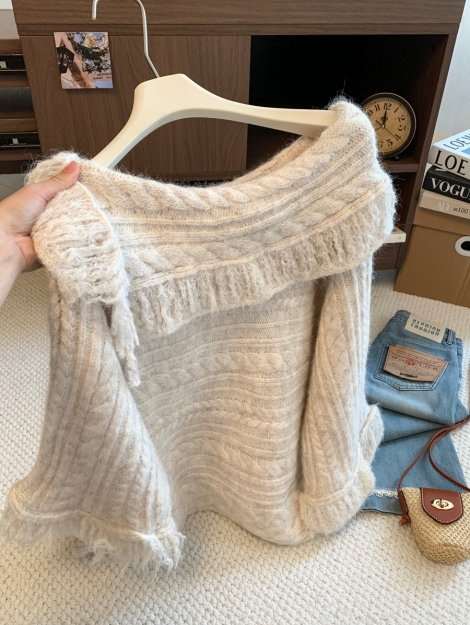 korean-loose-lazy-style-off-shoulder-sweater-women-2026-fall-winter-mid-length-tassel-knit-top