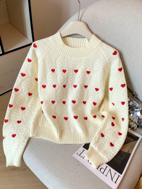 womens-heart-embroidered-pullover-sweater-mock-neck-short-length-thick-knit-top